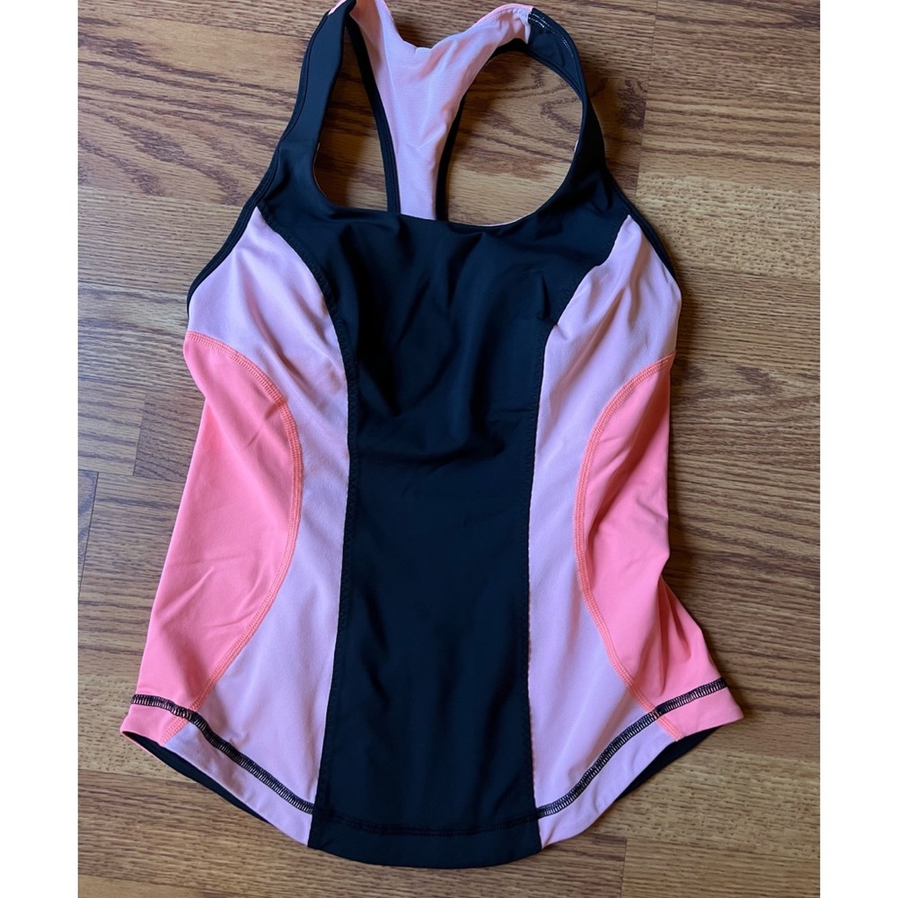 Lululemon pink racer back tank size 6